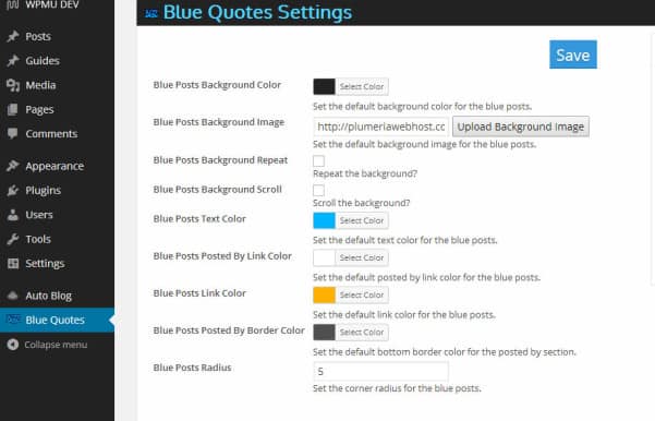 Blizzard Quotes Settings