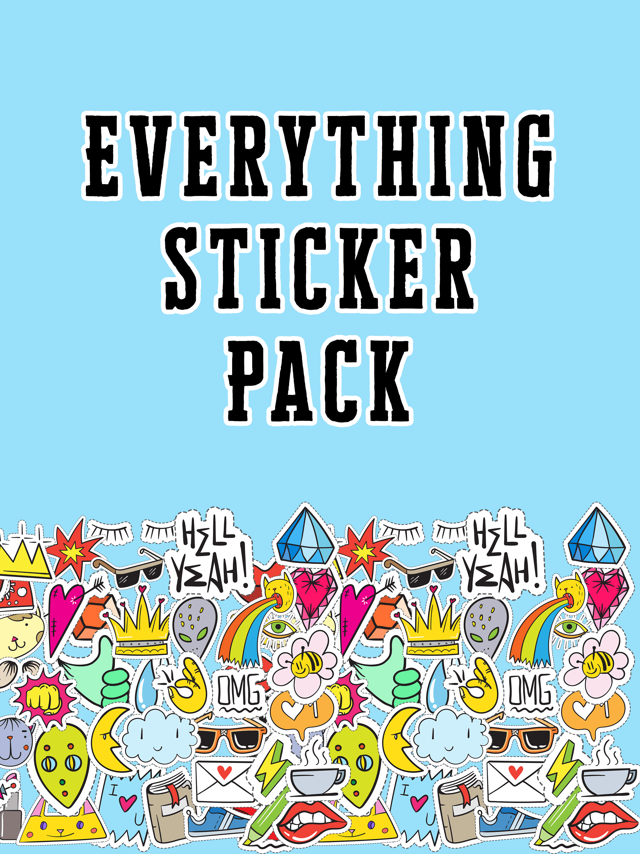 Everything Sticker Pack iMessage App Plumeria  Design